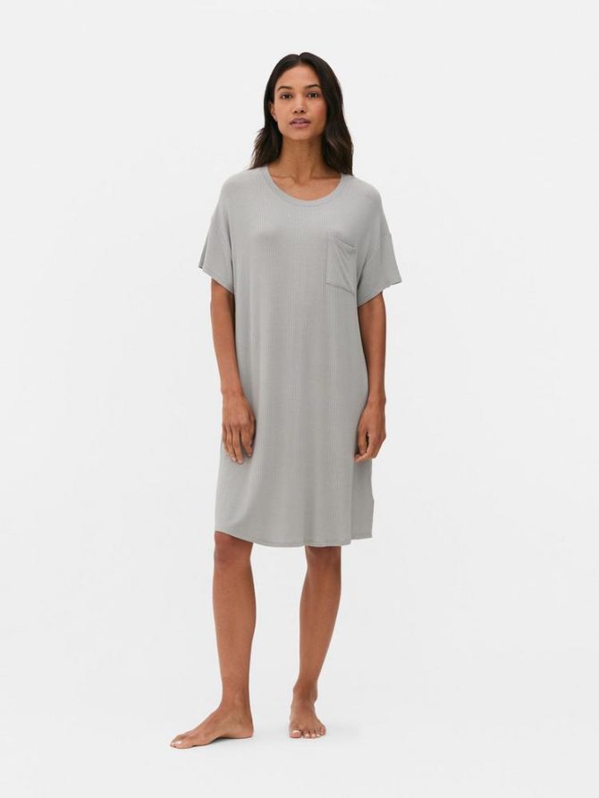 Ribbed Modal Sleep Shirt