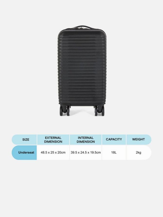 8-Wheel Hard Shell Underseat Suitcase - Image 5
