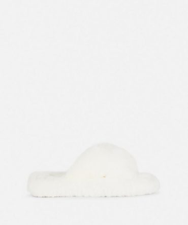 Fluffy Cross Strap Slippers