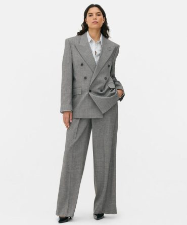 Rita Ora Double Breasted Check Blazer