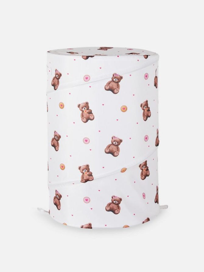 Patterned Pop-Up Laundry Bin