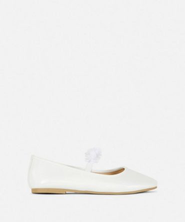 Tulle Flower Ballet Pumps