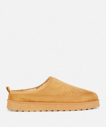 Faux Fur Lined Mule Slippers