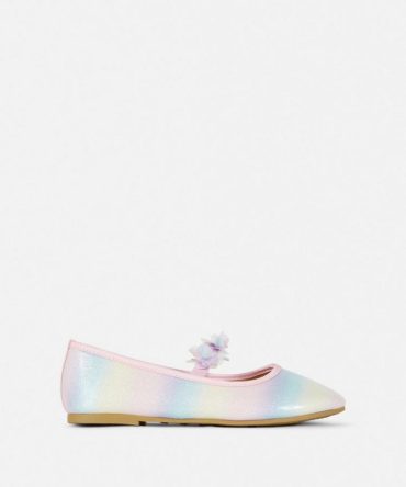Ombré Tulle Flower Ballet Pumps