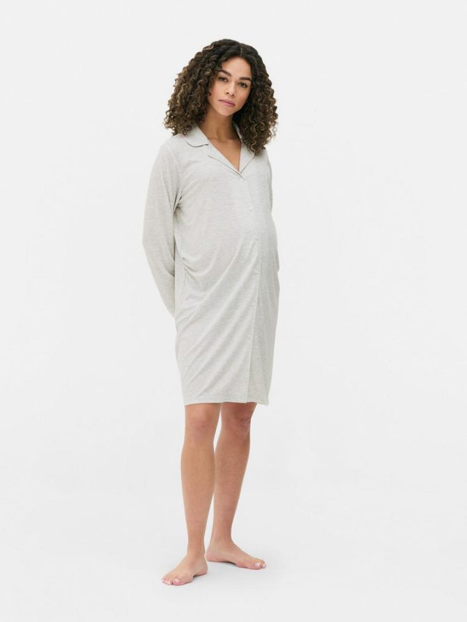 Ribbed Maternity Nightshirt - Image 2