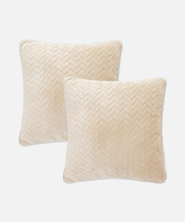 2pk Cable Knit Square Cushions