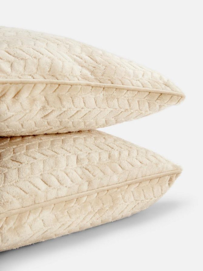 2pk Cable Knit Square Cushions - Image 2