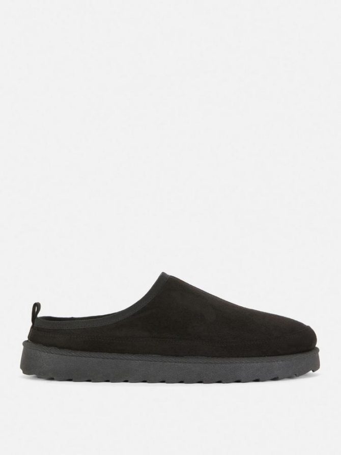 Faux Fur Lined Mule Slippers