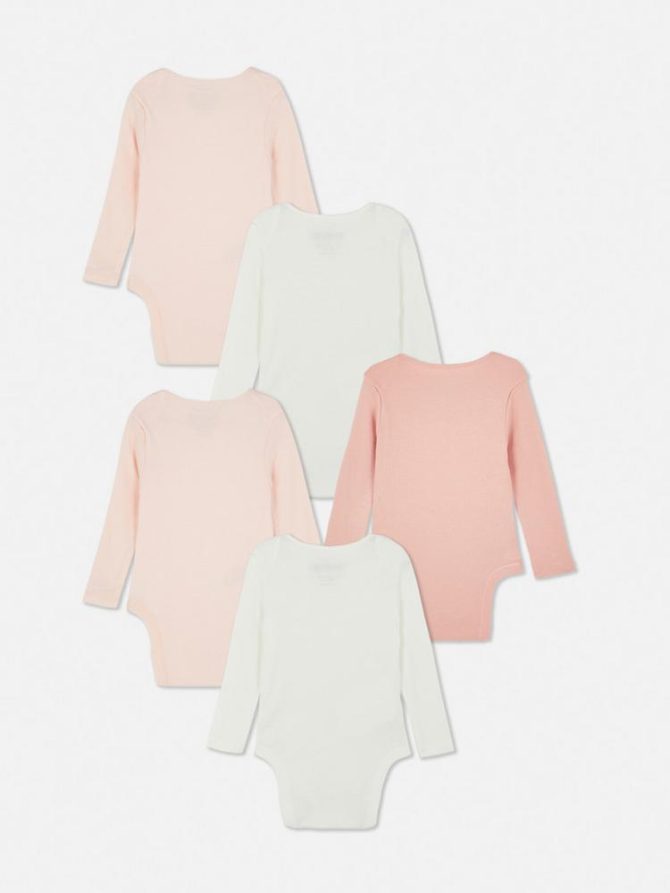 0-36mths | 5pk Long Sleeve Bodysuits - Image 2
