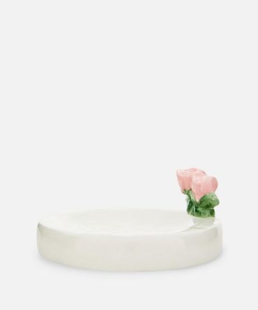 Ceramic Rose Soap Dish