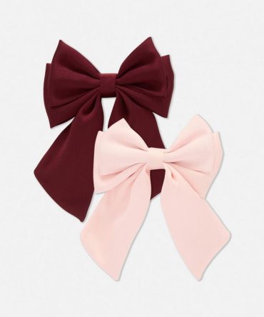 2pk Satin Bow Hair Clips