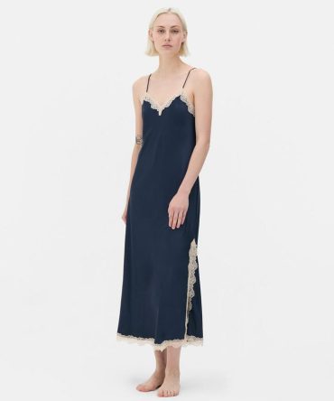 The Edit Midi Lace Trim Chemise