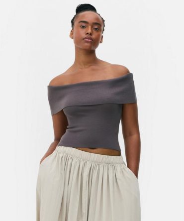 Short Sleeve Bardot Top