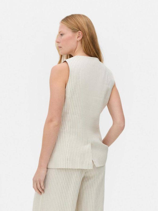 The Edit Linen Waistcoat - Image 4