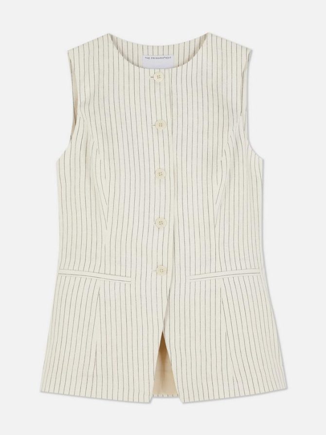 The Edit Linen Waistcoat - Image 5