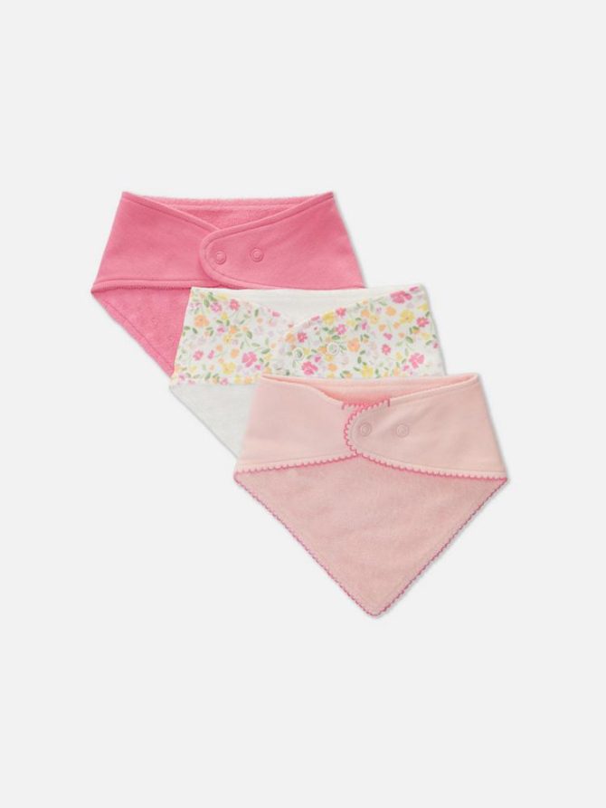 3pk Popper Button Bandana Bibs - Image 2