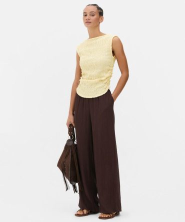 Ruched Side Crinkle Tank Top