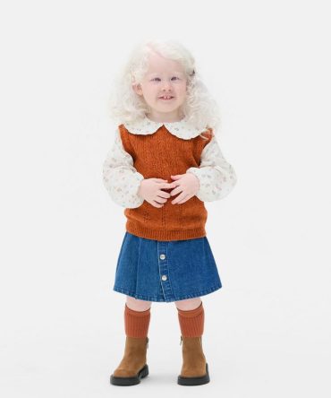 0-36mths | 2-in-1 Jumper and Blouse and Denim Skirt Set