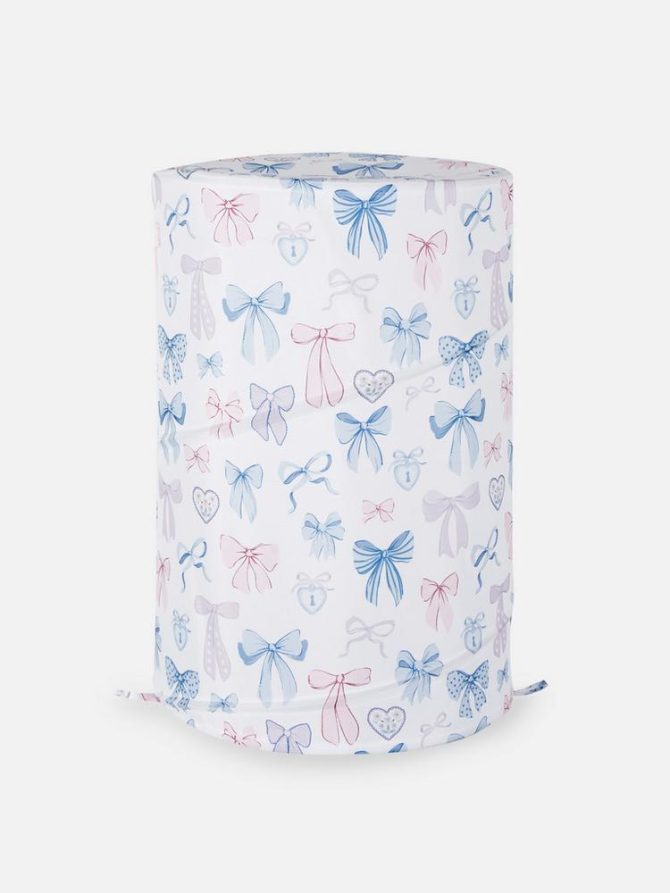 Patterned Pop-Up Laundry Bin