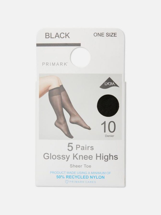 5pk Glossy Knee Highs