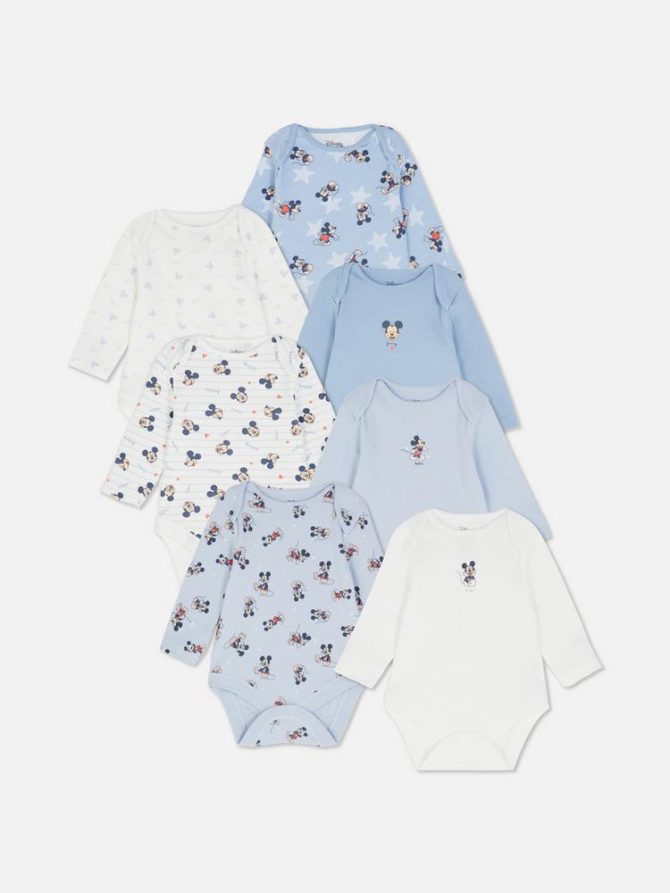 0-36mths | 7pk Disney’s Mickey Mouse Long Sleeve Bodysuits