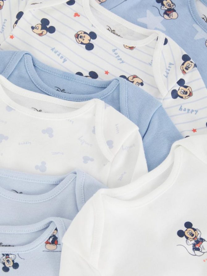 0-36mths | 7pk Disney’s Mickey Mouse Long Sleeve Bodysuits - Image 3
