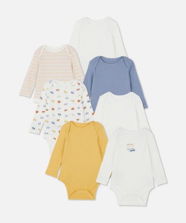 0-36mths | 7pk Long Sleeve Bodysuits