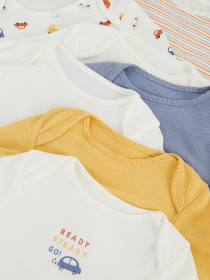 0-36mths | 7pk Long Sleeve Bodysuits - Image 3