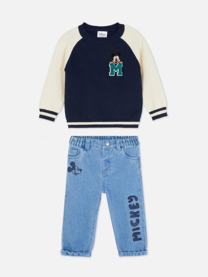 0-36mths | Disney’s Mickey Mouse Jumper and Jeans Set