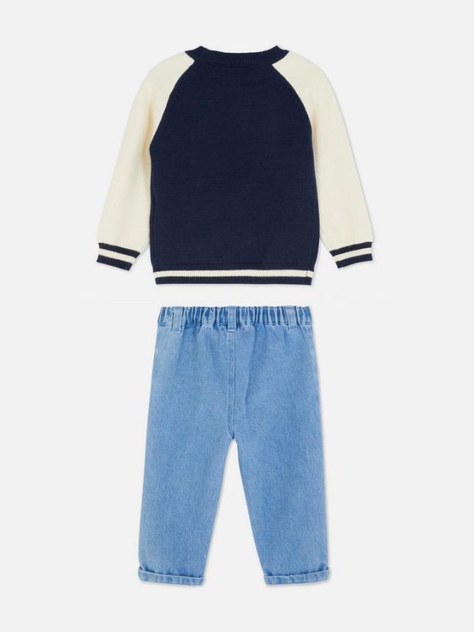0-36mths | Disney’s Mickey Mouse Jumper and Jeans Set - Image 2