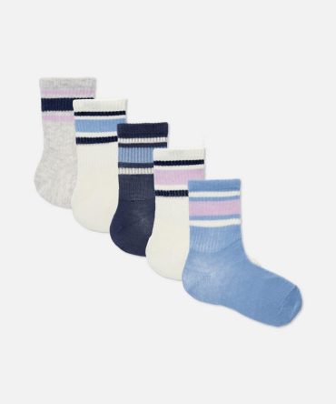5pk Ribbed Sports Socks