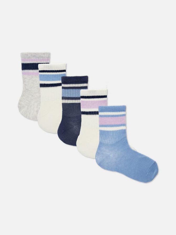 5pk Ribbed Sports Socks