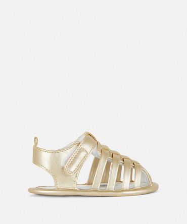 Metallic Caged Fisherman Sandals