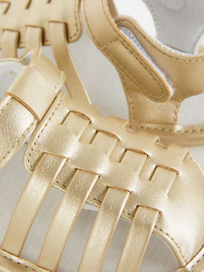 Metallic Caged Fisherman Sandals - Image 5