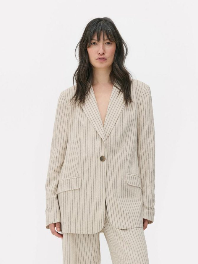 Striped Oversized Blazer - Image 2