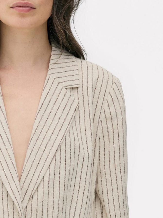 Striped Oversized Blazer - Image 3