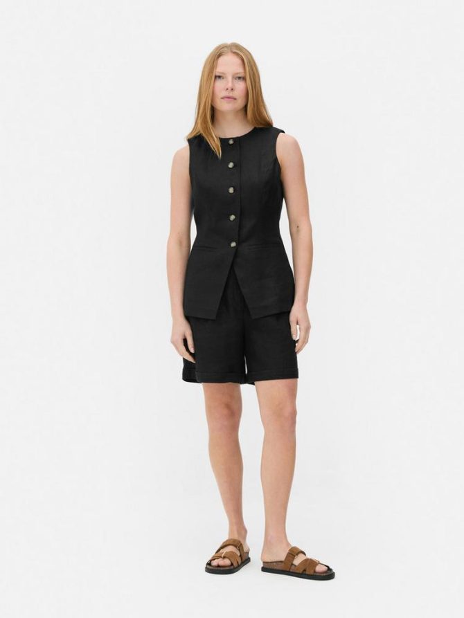 The Edit Linen Waistcoat