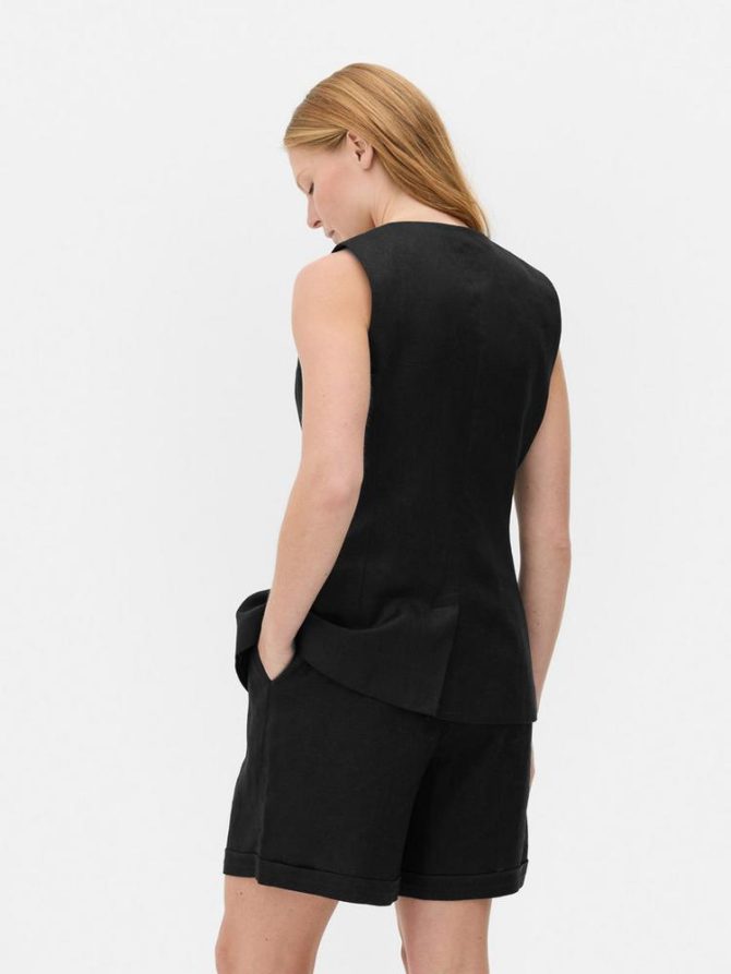 The Edit Linen Waistcoat - Image 4