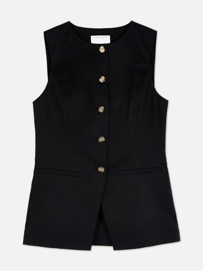 The Edit Linen Waistcoat - Image 5