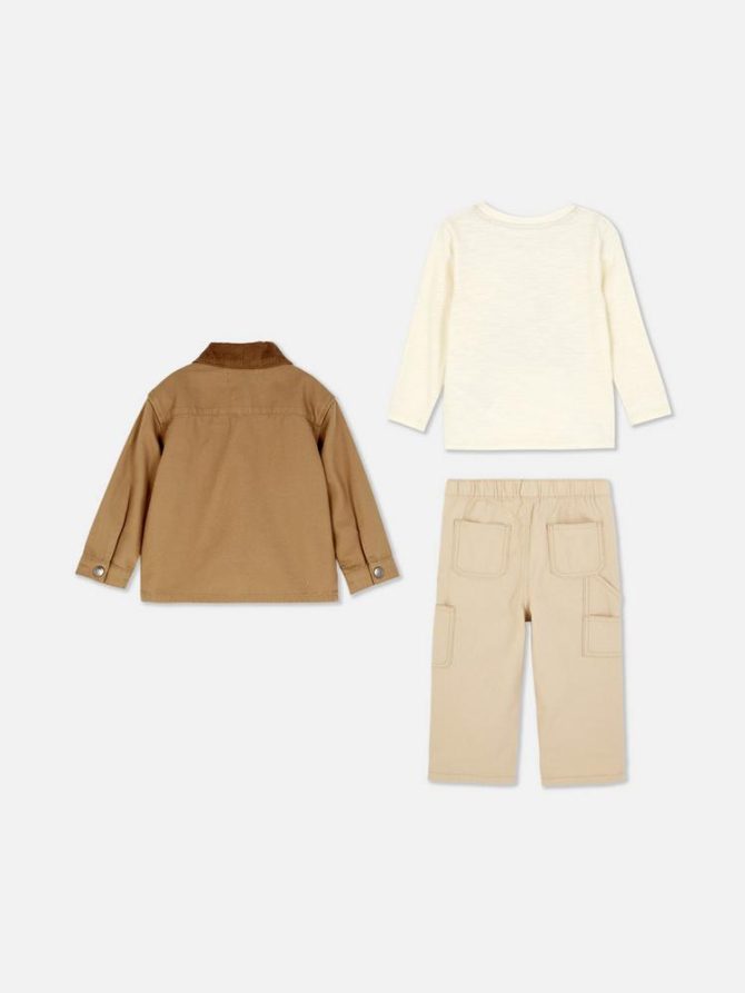 0-36mths | 3-piece Shacket and Trousers Set - Image 2