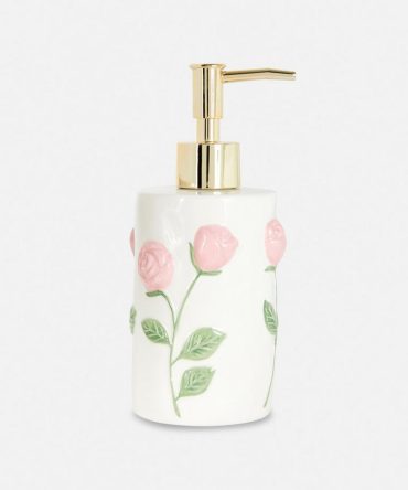 Ceramic Rose Soap Dispenser