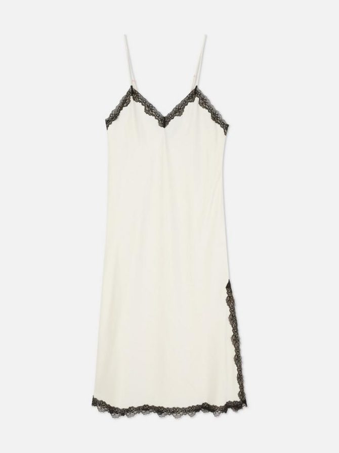 Satin Contrast Lace Chemise