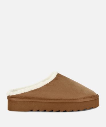 Faux Fur Lined Mule Slipper