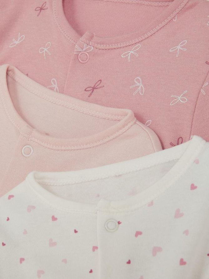 0-24mths | 3pk Popper Sleepsuits - Image 3