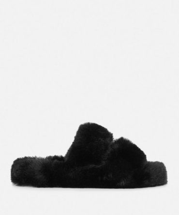 Fluffy Double Strap Slippers