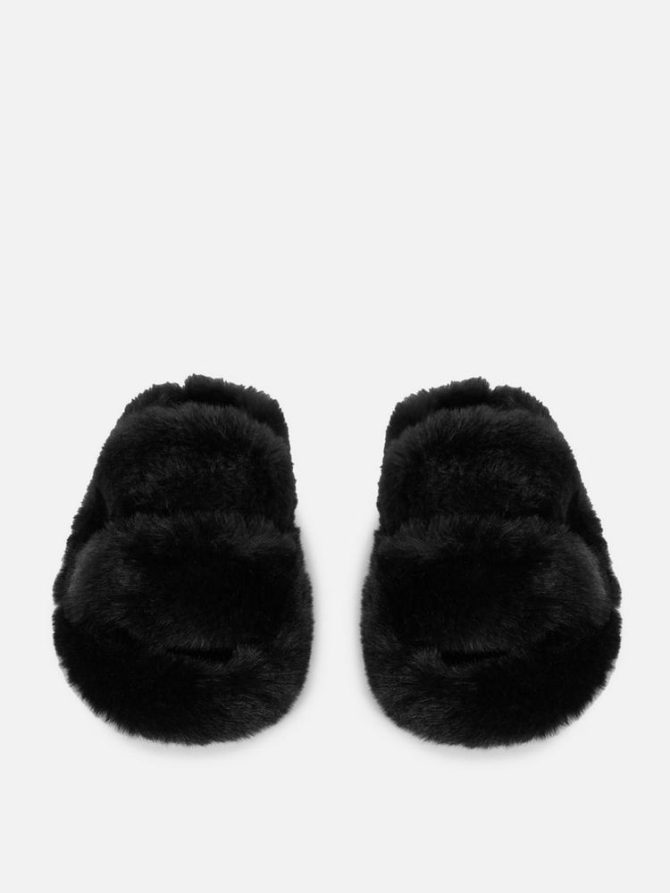 Fluffy Double Strap Slippers - Image 2