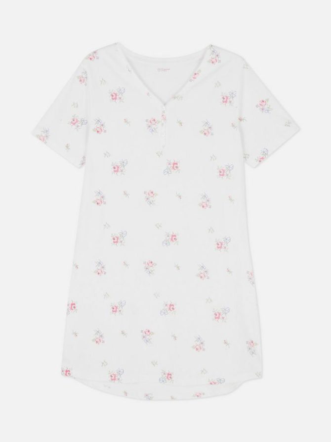 Printed V-Neck Night Dress - Image 5