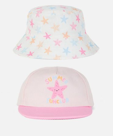 Starfish Baseball Cap and Bucket Hat Set