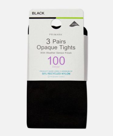 3pk 100 Denier Opaque Tights