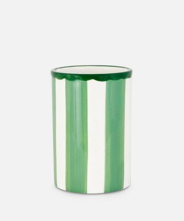 Stripe Ceramic Bathroom Tumbler